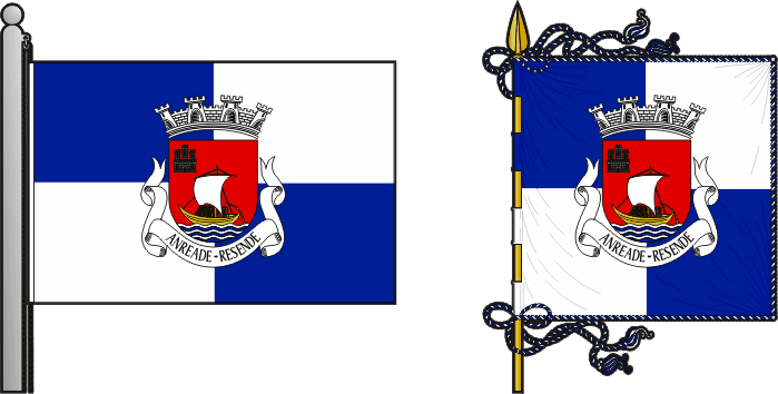 Bandeira e estandarte da antiga freguesia de Anreade - Anreade former civil parish, flag and banner Bandeira e estandarte da antiga freguesia de Anreade - Anreade former civil parish, flag and banner