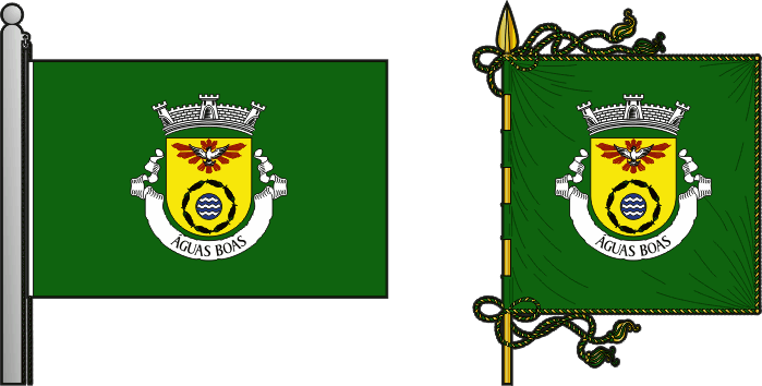 Bandeira e estandarte da antiga freguesia de Águas Boas - Águas Boas former civil parish, flag and banner