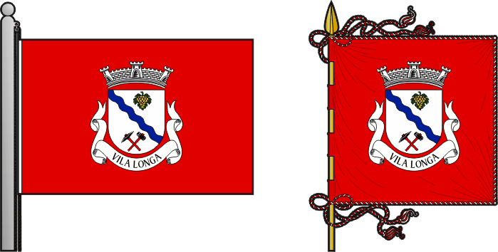 Bandeira e estandarte da antiga freguesia de Vila Longa - Vila Longa former civil parish, flag and banner Bandeira e estandarte da antiga freguesia de Vila Longa - Vila Longa former civil parish, flag and banner
