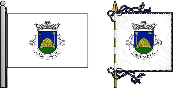 Bandeira e estandarte da antiga freguesia de Lomba - Lomba former civil parish, flag and banner Bandeira e estandarte da antiga freguesia de Lomba - Lomba former civil parish, flag and banner