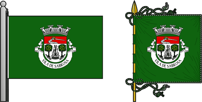 Bandeira e estandarte do Município de Sabrosa - Sabrosa municipal flag and banner Bandeira e estandarte do Município de Sabrosa - Sabrosa municipal flag and banner