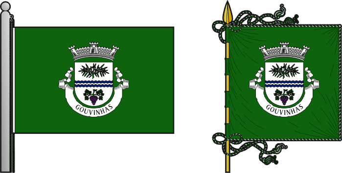 Bandeira e estandarte da freguesia de Gouvinhas - Gouvinhas civil parish, flag and banner Bandeira e estandarte da freguesia de Gouvinhas - Gouvinhas civil parish, flag and banner