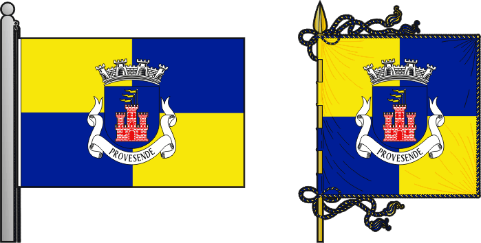 Bandeira e estandarte da antiga freguesia de Provesende - Provesende former civil parish, flag and banner Bandeira e estandarte da antiga freguesia de Provesende - Provesende former civil parish, flag and banner