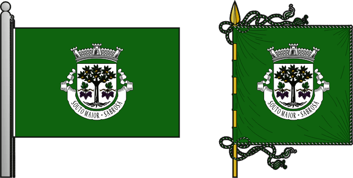 Bandeira e estandarte da freguesia de Souto Maior - Souto Maior civil parish, flag and banner Bandeira e estandarte da freguesia de Souto Maior - Souto Maior civil parish, flag and banner