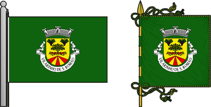 Bandeira e estandarte da freguesia de Vilarinho de São Romão - Vilarinho de São Romão civil parish, flag and banner Bandeira e estandarte da freguesia de Vilarinho de São Romão - Vilarinho de São Romão civil parish, flag and banner