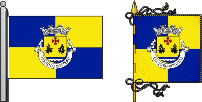 Bandeira e estandarte da antiga freguesia de Couto do Mosteiro - Couto do Mosteiro former civil parish, flag and banner Bandeira e estandarte da antiga freguesia de Couto do Mosteiro - Couto do Mosteiro former civil parish, flag and banner