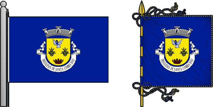 Bandeira e estandarte da antiga freguesia de Santa Comba Dão - Santa Comba Dão former civil parish, flag and banner Bandeira e estandarte da antiga freguesia de Santa Comba Dão - Santa Comba Dão former civil parish, flag and banner