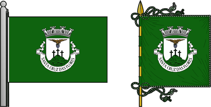 Bandeira e estandarte do Município de Santa Cruz das Flores - Santa Cruz das Flores municipal flag and banner Bandeira e estandarte do Município de Santa Cruz das Flores - Santa Cruz das Flores municipal flag and banner