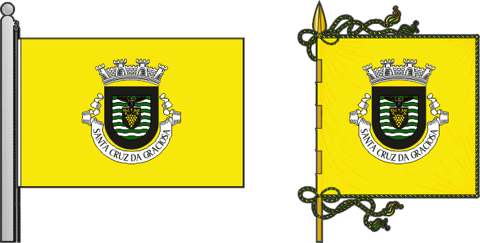 Bandeira e estandarte do Município de Santa Cruz da Graciosa - Santa Cruz da Graciosa municipal flag and banner Bandeira e estandarte do Município de Santa Cruz da Graciosa - Santa Cruz da Graciosa municipal flag and banner