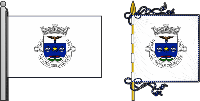 Bandeira e estandarte da freguesia de Luz - Luz civil parish, flag and banner Bandeira e estandarte da freguesia de Luz - Luz civil parish, flag and banner