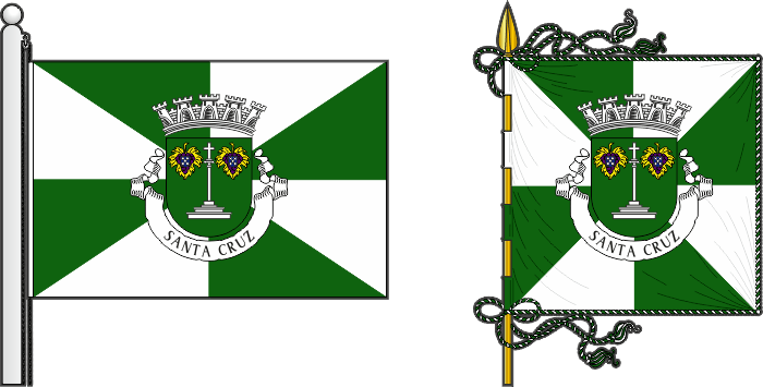 Bandeira e estandarte do Município de Santa Cruz - Santa Cruz municipal flag and banner Bandeira e estandarte do Município de Santa Cruz - Santa Cruz municipal flag and banner