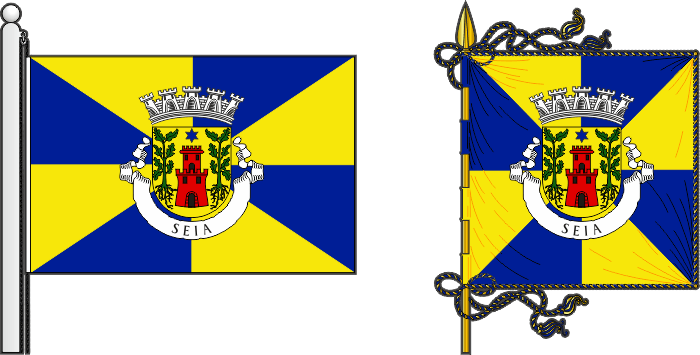 Bandeira e estandarte do Município de Seia - Seia municipal flag and banner Bandeira e estandarte do Município de Seia - Seia municipal flag and banner