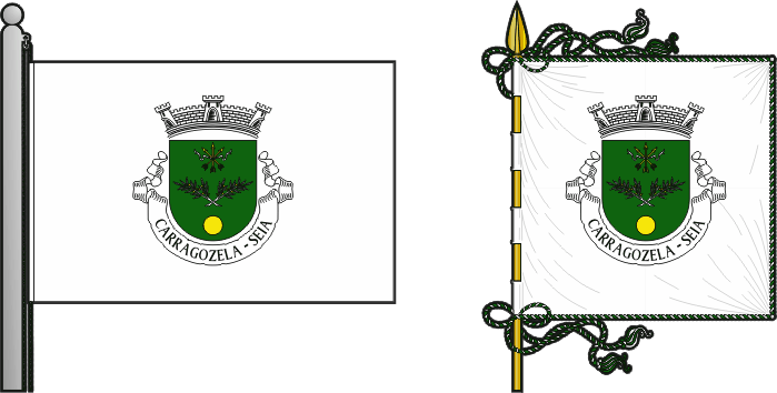 Bandeira e estandarte da antiga freguesia de Carragozela - Carragozela former civil parish, flag and banner