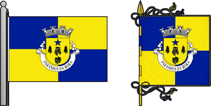 Bandeira e estandarte da freguesia de Paranhos da Beira - Paranhos da Beira civil parish, flag and banner Bandeira e estandarte da freguesia de Paranhos da Beira - Paranhos da Beira civil parish, flag and banner