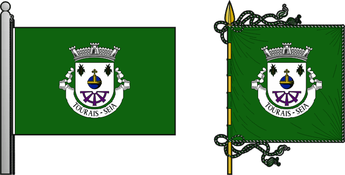 Bandeira e estandarte da antiga freguesia de Tourais - Tourais former civil parish, flag and banner