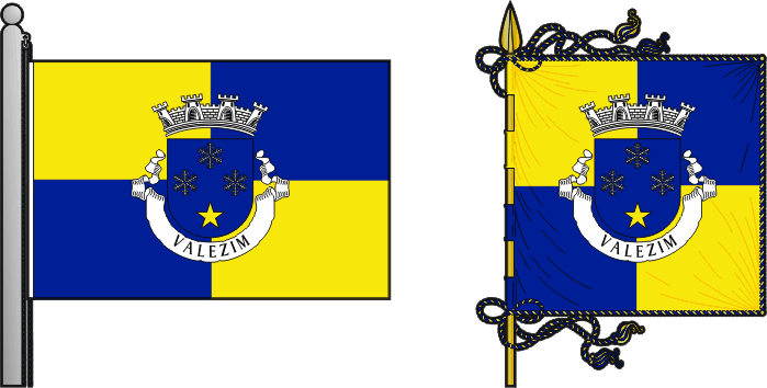 Bandeira e estandarte da freguesia de Valezim - Valezim civil parish, flag and banner Bandeira e estandarte da freguesia de Valezim - Valezim civil parish, flag and banner