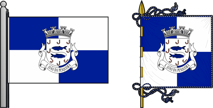 Bandeira e estandarte do Município de São João da Pesqueira - São João da Pesqueira municipal flag and banner