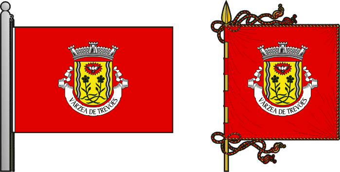 Bandeira e estandarte da antiga freguesia de Várzea de Trevões - Várzea de Trevões former civil parish, flag and banner Bandeira e estandarte da antiga freguesia de Várzea de Trevões - Várzea de Trevões former civil parish, flag and banner