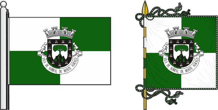 Bandeira e estandarte do Município de Sobral de Monte Agraço - Sobral de Monte Agraço municipal flag and banner Bandeira e estandarte do Município de Sobral de Monte Agraço - Sobral de Monte Agraço municipal flag and banner