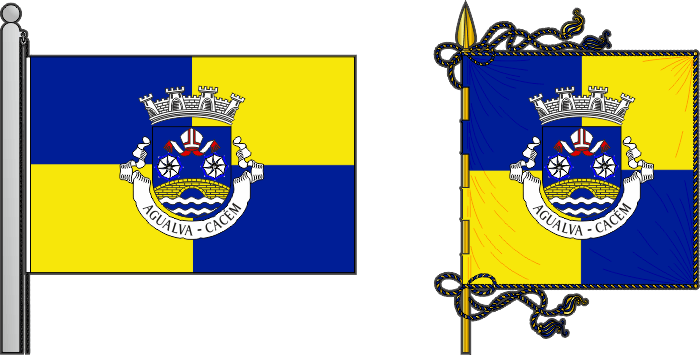 Bandeira e estandarte da antiga freguesia de Agualva-Cacém - Agualva-Cacém former civil parish, flag and banner Bandeira e estandarte da antiga freguesia de Agualva-Cacém - Agualva-Cacém former civil parish, flag and banner