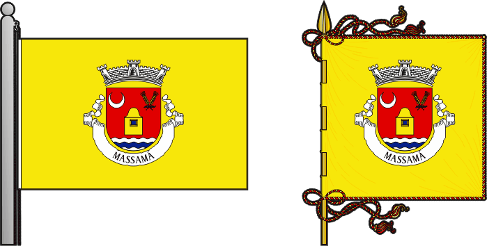 Bandeira e estandarte da antiga freguesia de Massamá - Massamá former civil parish, flag and banner Bandeira e estandarte da antiga freguesia de Massamá - Massamá former civil parish, flag and banner