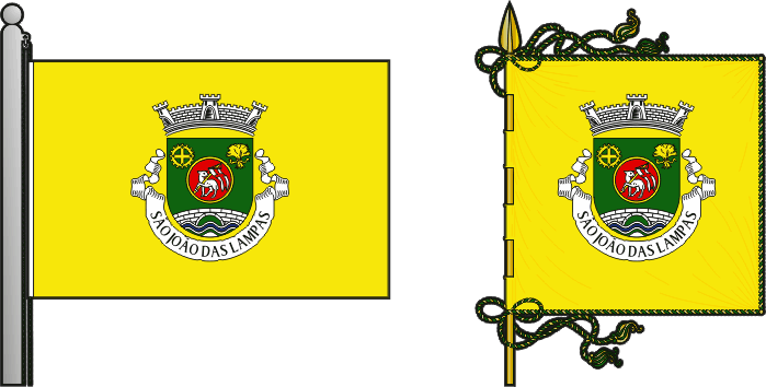 Bandeira e estandarte da antiga freguesia de São João das Lampas - São João das Lampas former civil parish, flag and banner Bandeira e estandarte da antiga freguesia de São João das Lampas - São João das Lampas former civil parish, flag and banner