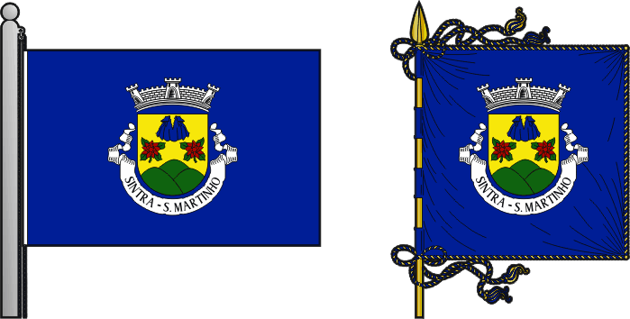 Bandeira e estandarte da antiga freguesia de Sintra (São Martinho) - Sintra (São Martinho) former civil parish, flag and banner