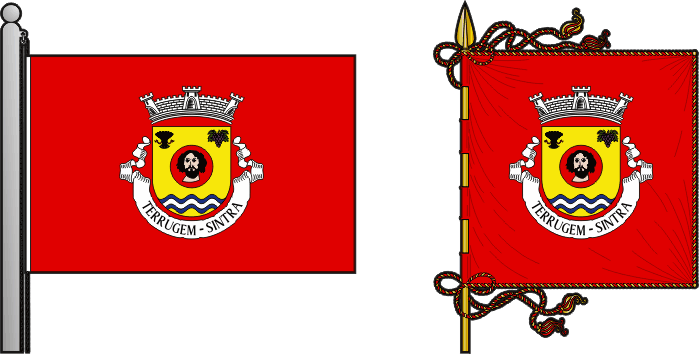 Bandeira e estandarte da antiga freguesia de Terrugem - Terrugem former civil parish, flag and banner Bandeira e estandarte da antiga freguesia de Terrugem - Terrugem former civil parish, flag and banner