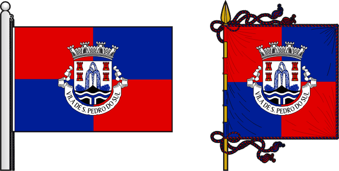 Bandeira e estandarte do Município de São Pedro do Sul - São Pedro do Sul municipal flag and banner Bandeira e estandarte do Município de São Pedro do Sul - São Pedro do Sul municipal flag and banner