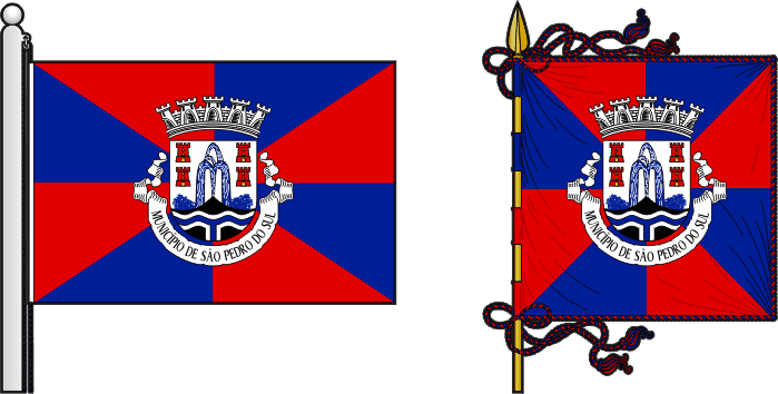 Bandeira e estandarte do Município de São Pedro do Sul - São Pedro do Sul municipal flag and banner Bandeira e estandarte do Município de São Pedro do Sul - São Pedro do Sul municipal flag and banner