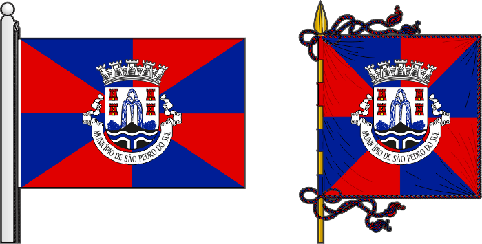 Bandeira e estandarte do Município de São Pedro do Sul - São Pedro do Sul municipal flag and banner Bandeira e estandarte do Município de São Pedro do Sul - São Pedro do Sul municipal flag and banner