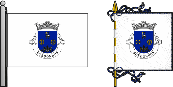 Bandeira e estandarte da freguesia de Bordonhos - Bordonhos civil parish, flag and banner Bandeira e estandarte da freguesia de Bordonhos - Bordonhos civil parish, flag and banner