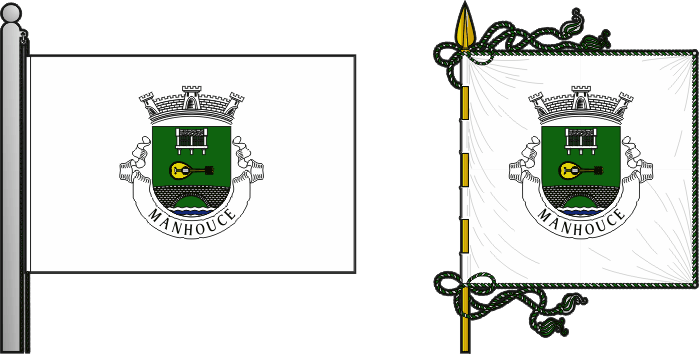 Bandeira e estandarte da freguesia de Manhouce - Manhouce civil parish, flag and banner Bandeira e estandarte da freguesia de Manhouce - Manhouce civil parish, flag and banner