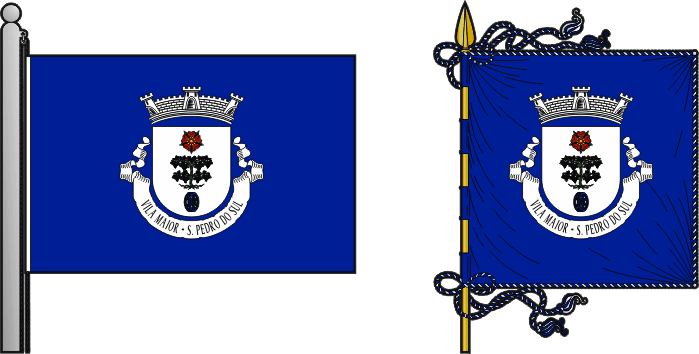 Bandeira e estandarte da freguesia de Vila Maior - Vila Maior civil parish, flag and banner Bandeira e estandarte da freguesia de Vila Maior - Vila Maior civil parish, flag and banner