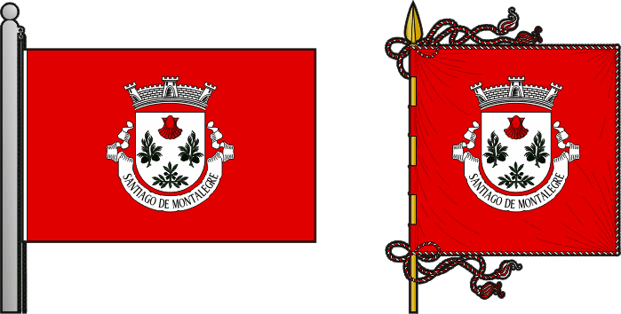 Bandeira e estandarte da freguesia de Santiago de Montalegre - Santiago de Montalegre civil parish, flag and banner Bandeira e estandarte da freguesia de Santiago de Montalegre - Santiago de Montalegre civil parish, flag and banner