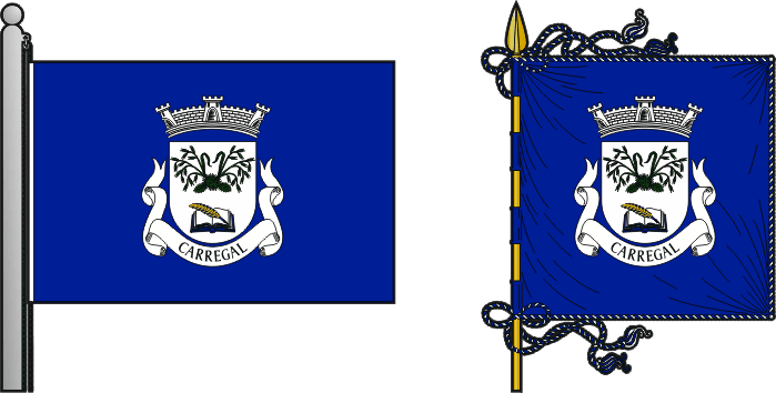Bandeira e estandarte da freguesia de Carregal - Carregal civil parish, flag and banner