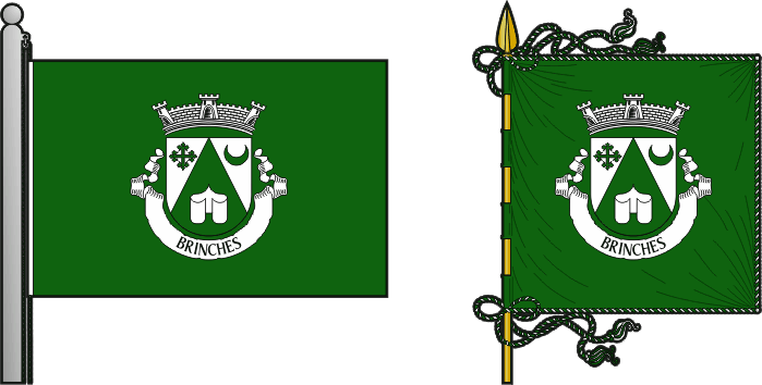 Bandeira e estandarte da freguesia de Brinches - Brinches civil parish, flag and banner Bandeira e estandarte da freguesia de Brinches - Brinches civil parish, flag and banner