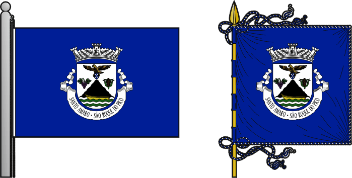 Bandeira e estandarte da freguesia de Santo Amaro - Santo Amaro civil parish, flag and banner Bandeira e estandarte da freguesia de Santo Amaro - Santo Amaro civil parish, flag and banner
