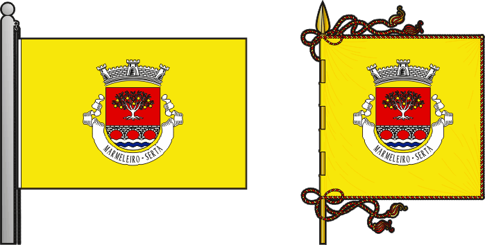 Bandeira e estandarte da antiga freguesia de Marmeleiro - Marmeleiro former civil parish, flag and banner Bandeira e estandarte da antiga freguesia de Marmeleiro - Marmeleiro former civil parish, flag and banner