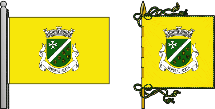 Bandeira e estandarte da antiga freguesia de Nesperal - Nesperal former civil parish, flag and banner Bandeira e estandarte da antiga freguesia de Nesperal - Nesperal former civil parish, flag and banner