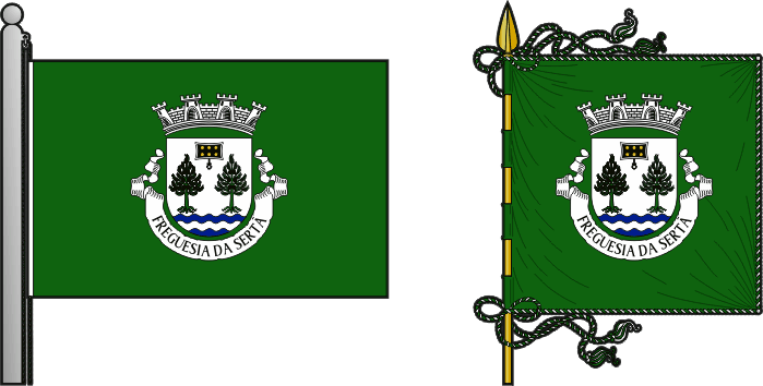 Bandeira e estandarte da freguesia da Sertã - Sertã civil parish, flag and banner Bandeira e estandarte da freguesia da Sertã - Sertã civil parish, flag and banner