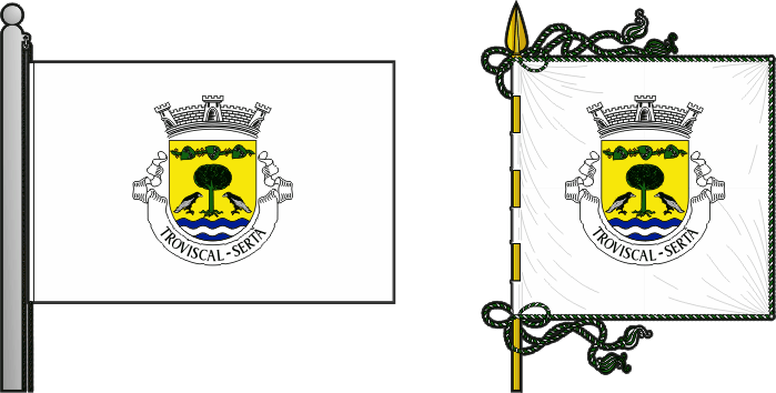 Bandeira e estandarte da freguesia de Troviscal - Troviscal civil parish, flag and banner Bandeira e estandarte da freguesia de Troviscal - Troviscal civil parish, flag and banner