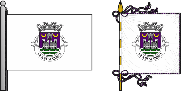 Bandeira e estandarte do Município de Sesimbra - Sesimbra municipal flag and banner
