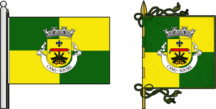 Bandeira e estandarte da freguesia de Cano - Cano civil parish, flag and banner Bandeira e estandarte da freguesia de Cano - Cano civil parish, flag and banner