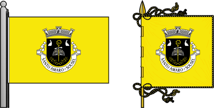 Bandeira e estandarte da freguesia de Santo Amaro - Santo Amaro civil parish, flag and banner Bandeira e estandarte da freguesia de Santo Amaro - Santo Amaro civil parish, flag and banner