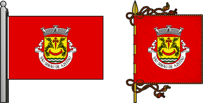 Bandeira e estandarte da antiga freguesia de São Simão de Azeitão - São Simão de Azeitão former civil parish, flag and banner