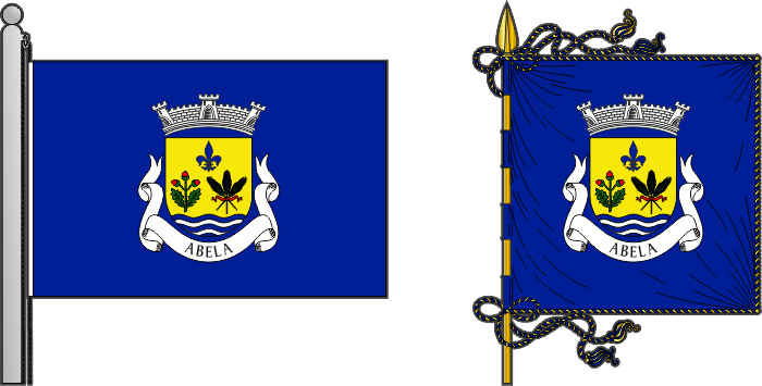 Bandeira e estandarte da freguesia de Abela - Abela civil parish, flag and banner Bandeira e estandarte da freguesia de Abela - Abela civil parish, flag and banner