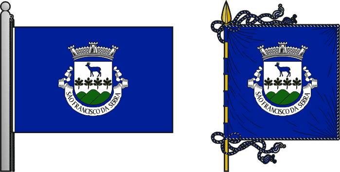Bandeira e estandarte da freguesia de São Francisco da Serra - São Francisco da Serra civil parish, flag and banner Bandeira e estandarte da freguesia de São Francisco da Serra - São Francisco da Serra civil parish, flag and banner