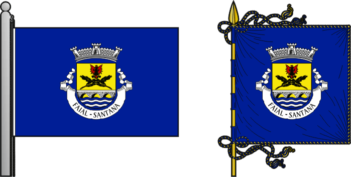 Bandeira e estandarte da freguesia de Faial - Faial civil parish, flag and banner Bandeira e estandarte da freguesia de Faial - Faial civil parish, flag and banner