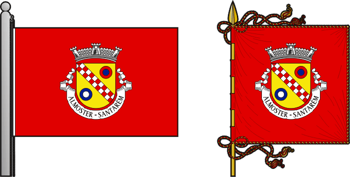 Bandeira e estandarte da freguesia de Almoster - Almoster civil parish, flag and banner Bandeira e estandarte da freguesia de Almoster - Almoster civil parish, flag and banner